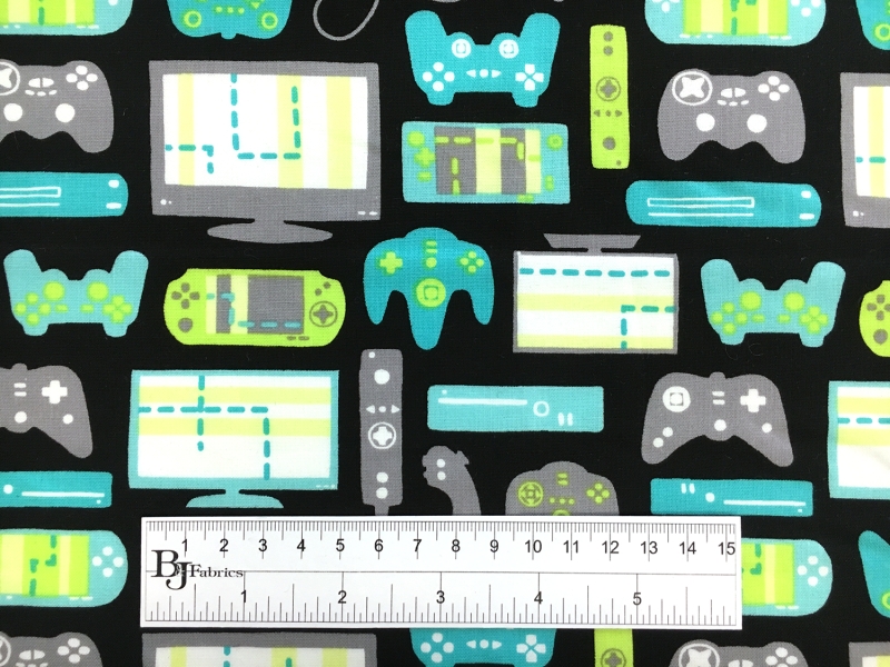 Game Controls Cotton Broadcloth Print3