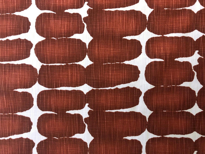 Cotton Sienna Upholstery Print0