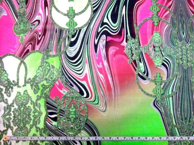 Printed Silk Chiffon Panel1