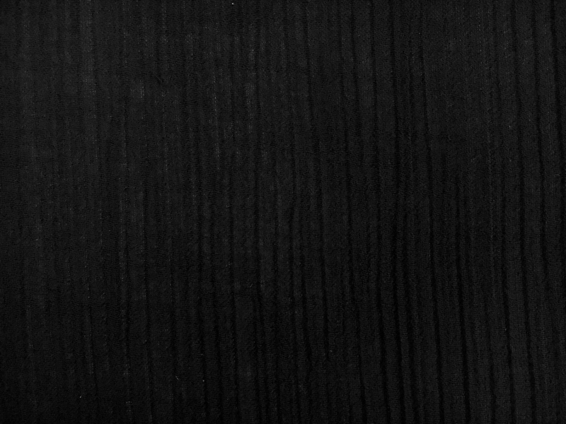 Italian Wool Crinkle in Black0