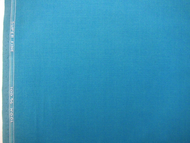 Wool Gabardine in Caribbean Turquoise0
