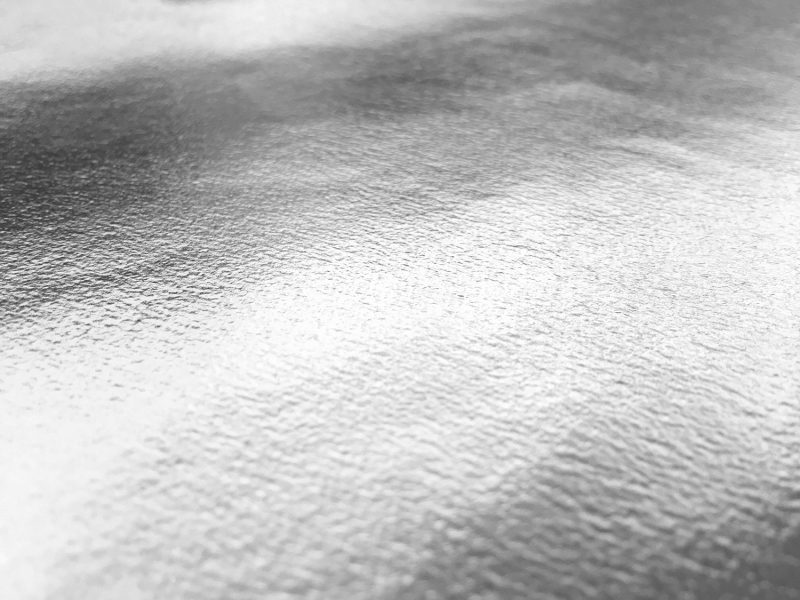 Faux Leather Lame in Silver1