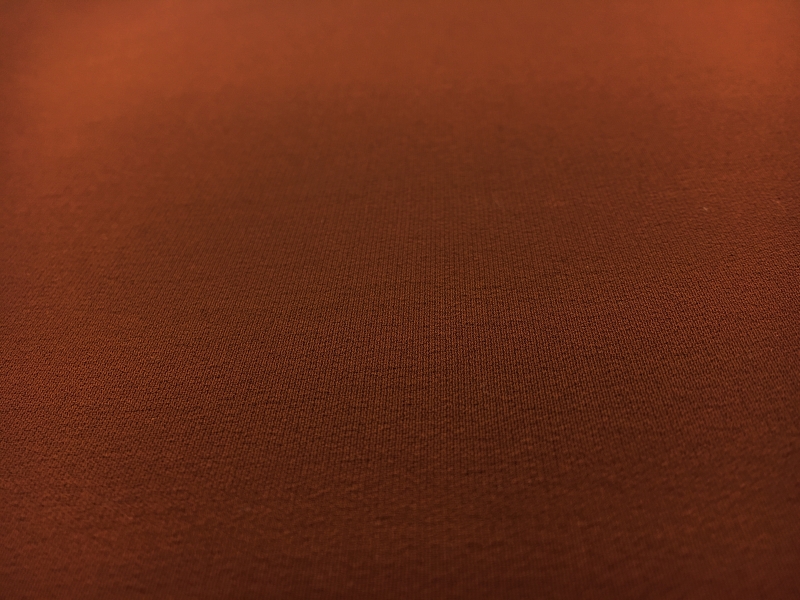 Italian Silk Marocain Crepe in Terracotta1