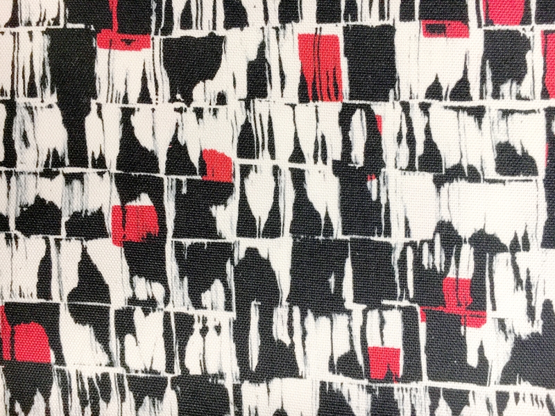 Cotton and Viscose Blend Light Weight Canvas with Geometric Patterns0