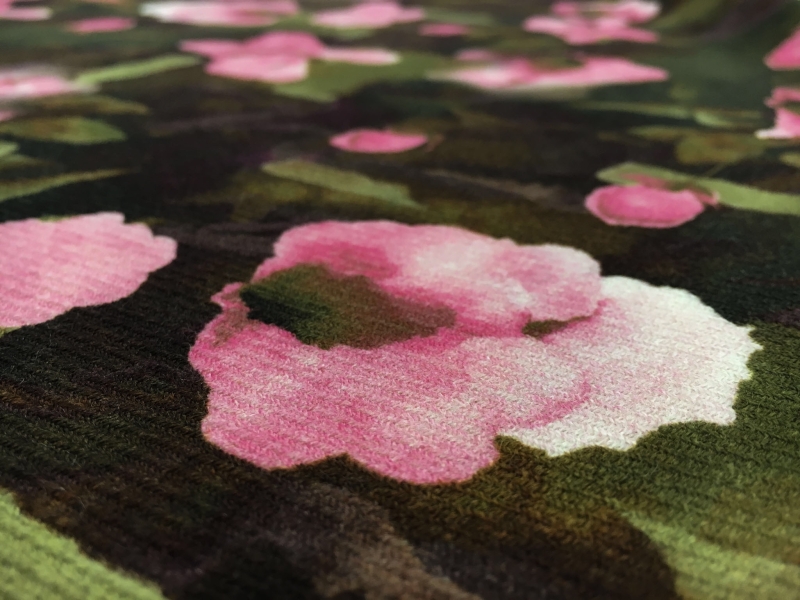 Italian Wool Twill Floral Print2