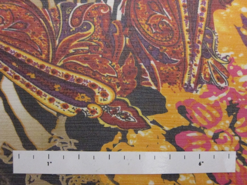 Printed Silk Crinkle Chiffon0