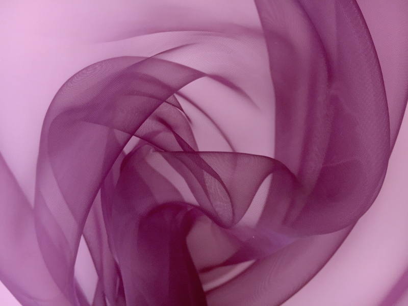 Japanese Polyester Extra Fine Organza in Plum0