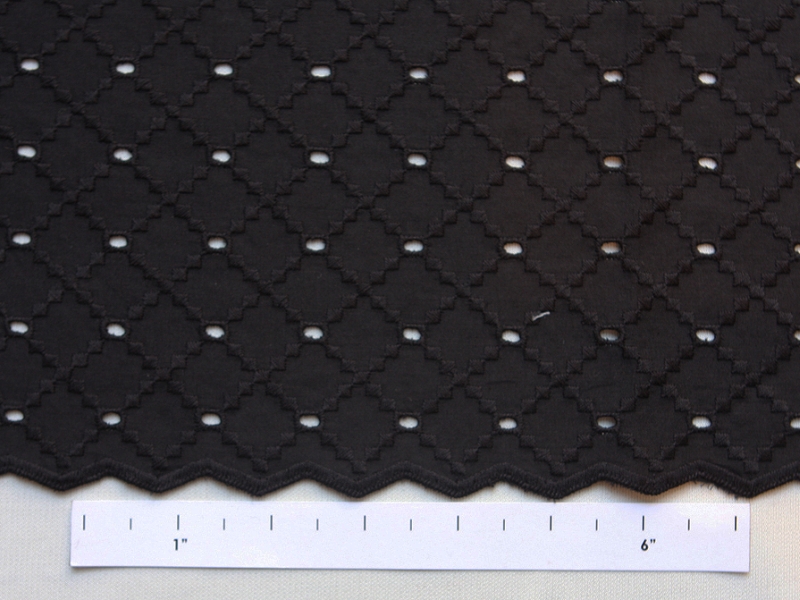 Cotton Eyelet in Black0