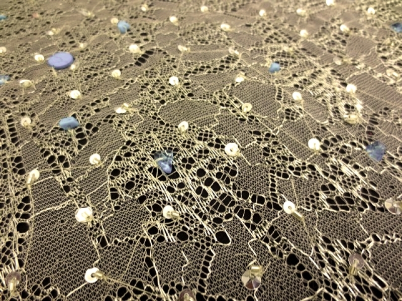 Beaded Metallic Chantilly Lace2