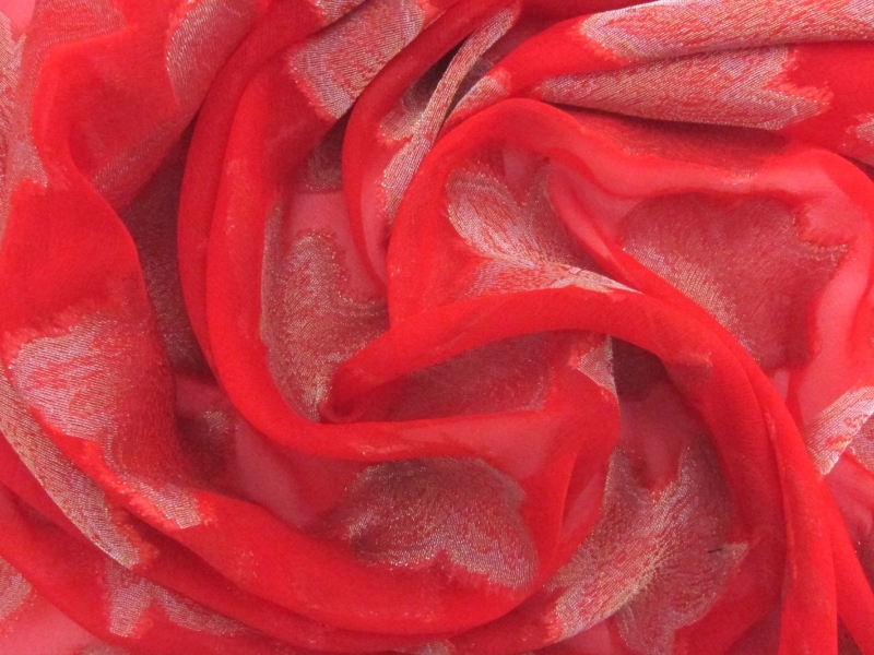 Metallic Silk Fil Coupé Chiffon3