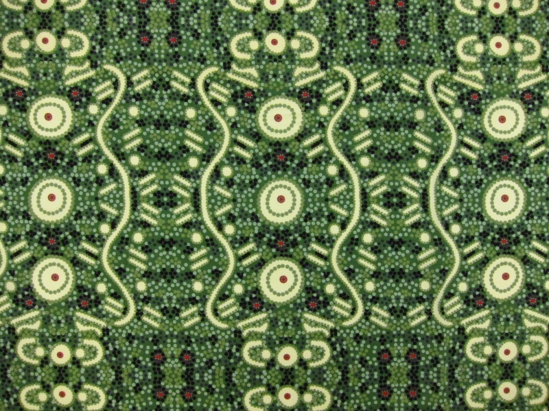 Australian Cotton Print With Aboriginal Motif0