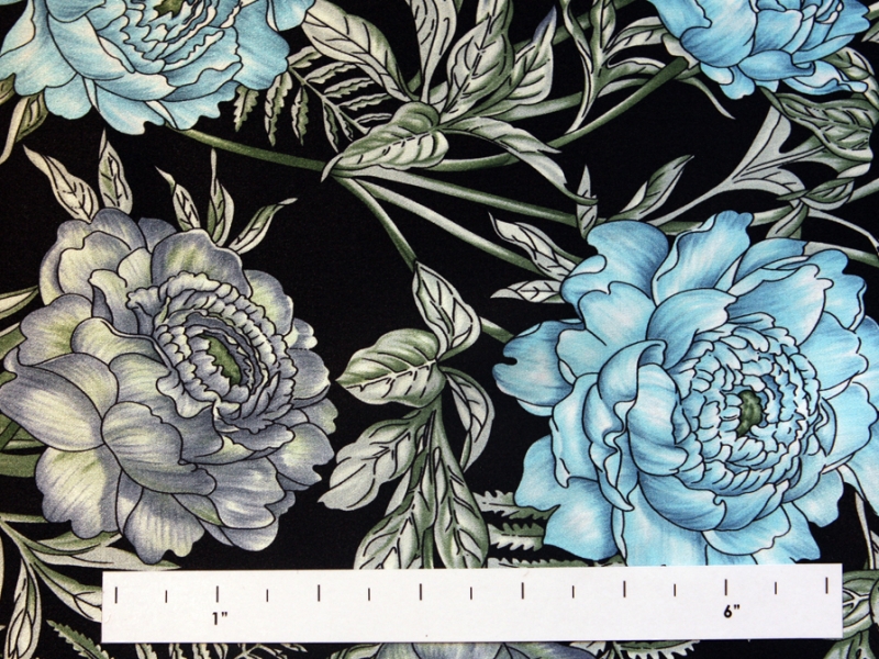 Printed Silk Charmeuse0