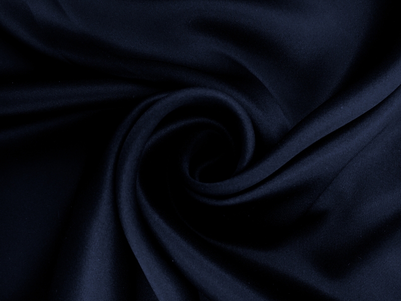Italian Doubleface Silk Charmeuse in Midnight Navy0