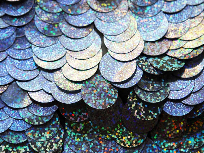 Paillettes on Silk Chiffon3