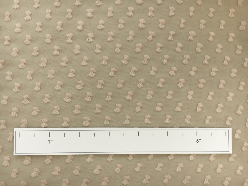 Silk and Cotton Swiss Dot Chiffon in Beige2