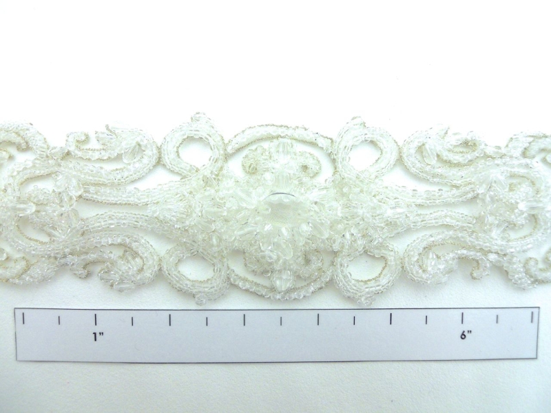 Jeanette Clear Beaded Tulle Belt1