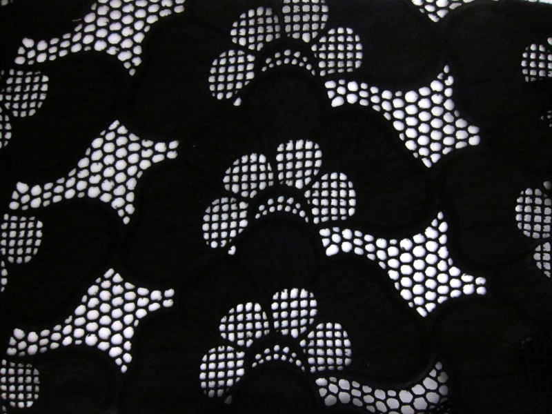 Cotton Eyelet in Black0