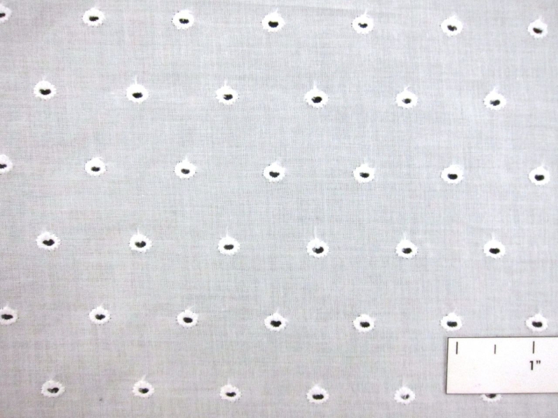 Cotton Eyelet in White1