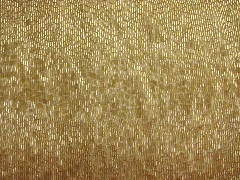 Bugle Beads on Silk Organza0