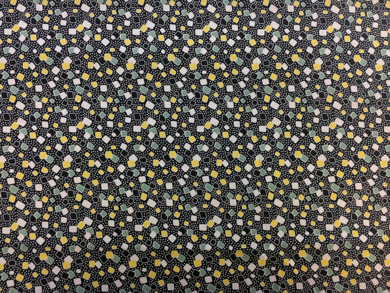 Cotton Broadcloth Squares and Dots Print0