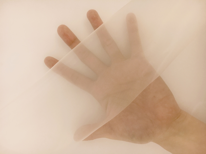 Japanese Polyester Extra Fine Organza in Cream1