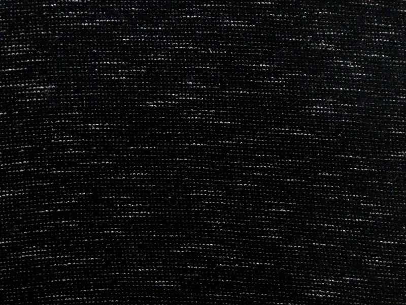 Poly Wool Blend Novelty Felted Knit in Black0