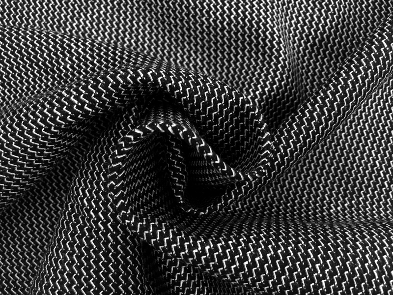 Italian Bamboo Wool Lycra Suiting in Black1