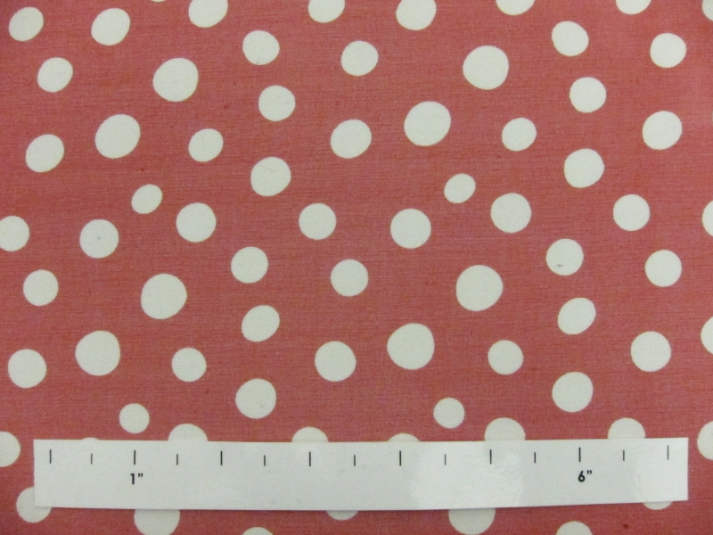 Printed Silk Chiffon in Red and White0