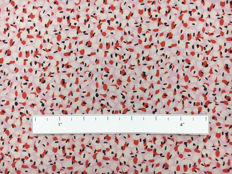 Printed Silk Satin Georgette with Irregular Dots1