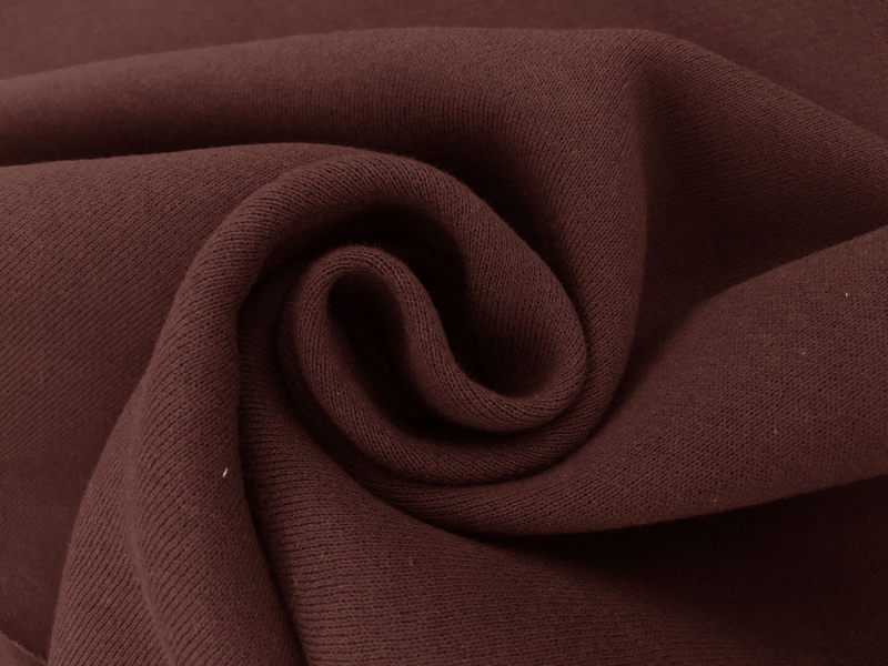 Japanese Cotton Sweatshirt Fleece in Burgundy1