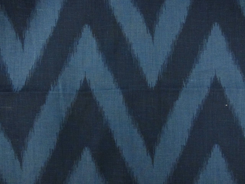 Linen Upholstery Zig Zag Ikat Print0