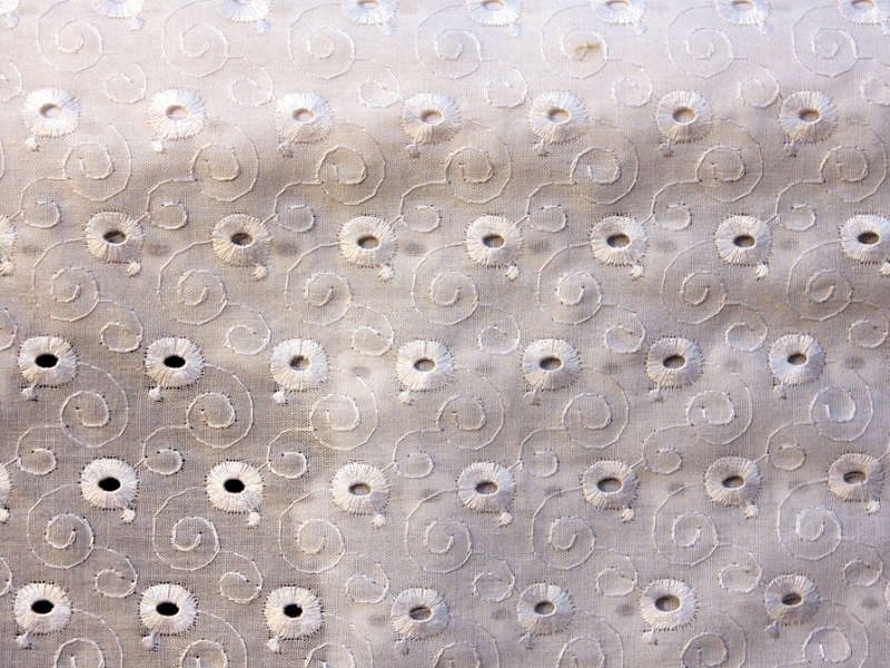 Cotton Eyelet in White1