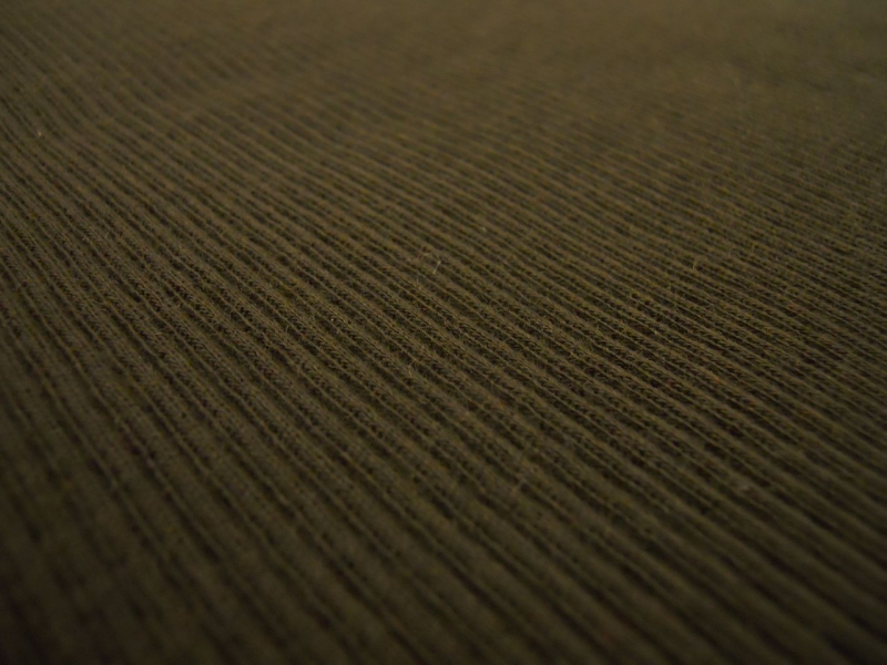 Virgin Wool Rib Knit in Dark Brown2