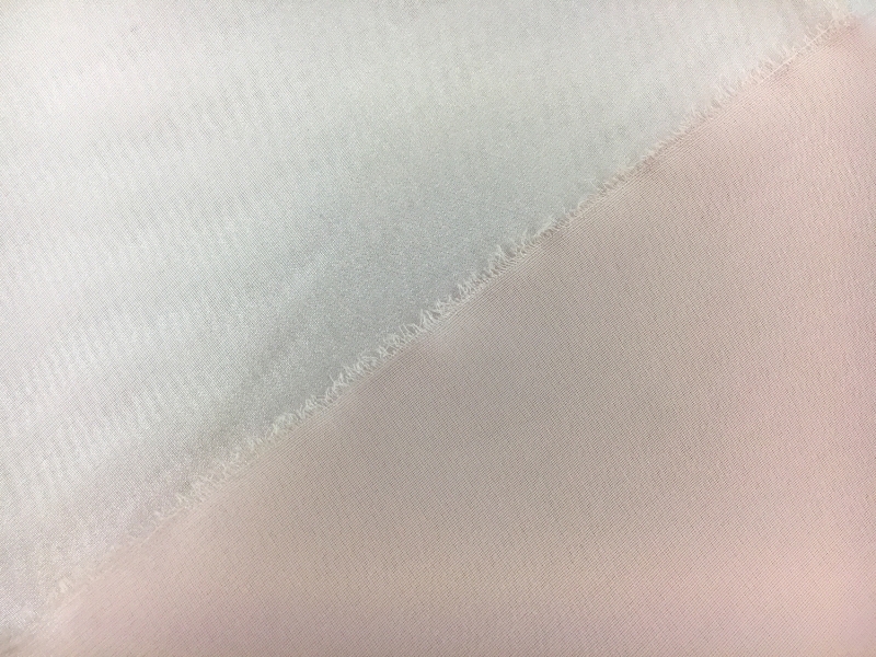Microfiber Silver Metallic Chiffon in Pale Pink2
