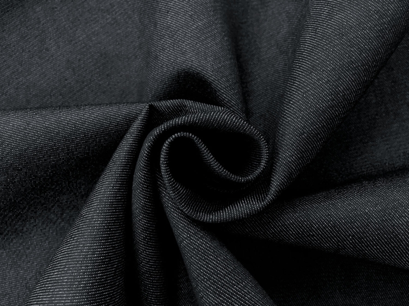 Japanese Cotton Poly Blend Denim in Navy1