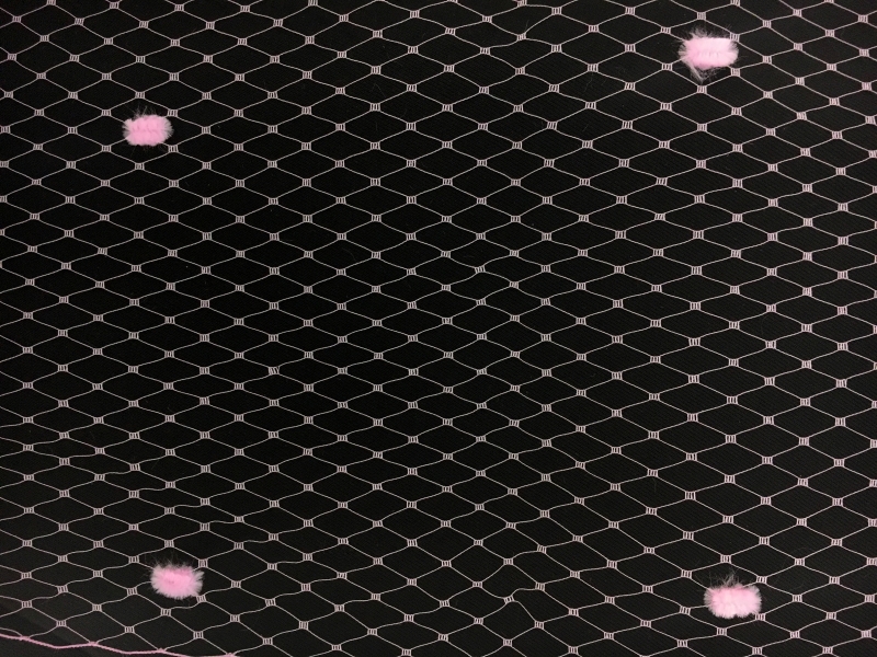 Birdcage Net with Poufs in Baby Pink3