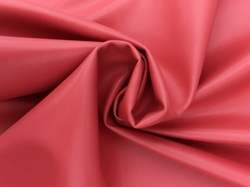 Siera Leather Stretch Faux Leather in Coral0