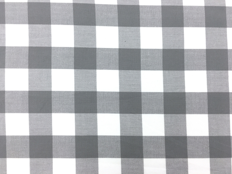 Carolina Cotton Gingham in Grey0
