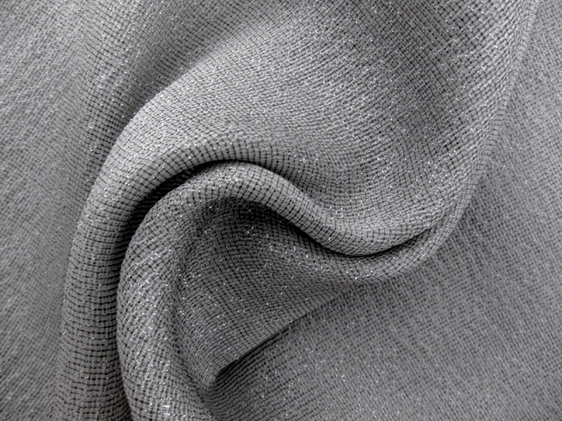 Silk Blend Metallic Marquisette0