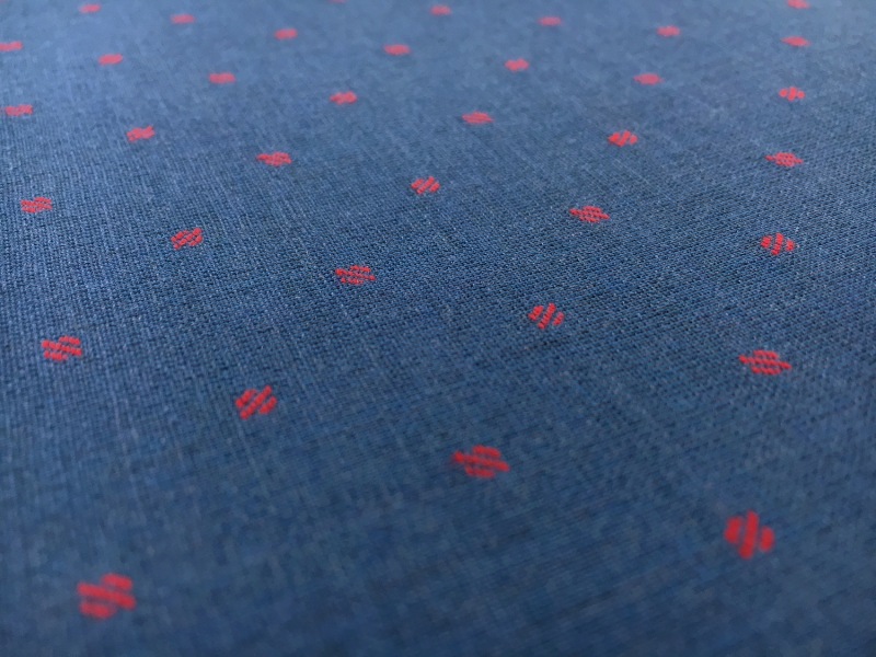 Novelty Cotton Shirting with Dots Repeat2