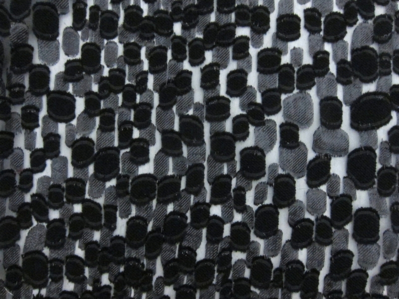 Metallic Fil Coupé Silk Chiffon0