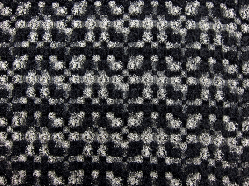 Wool Metallic Embroidered Illusion0