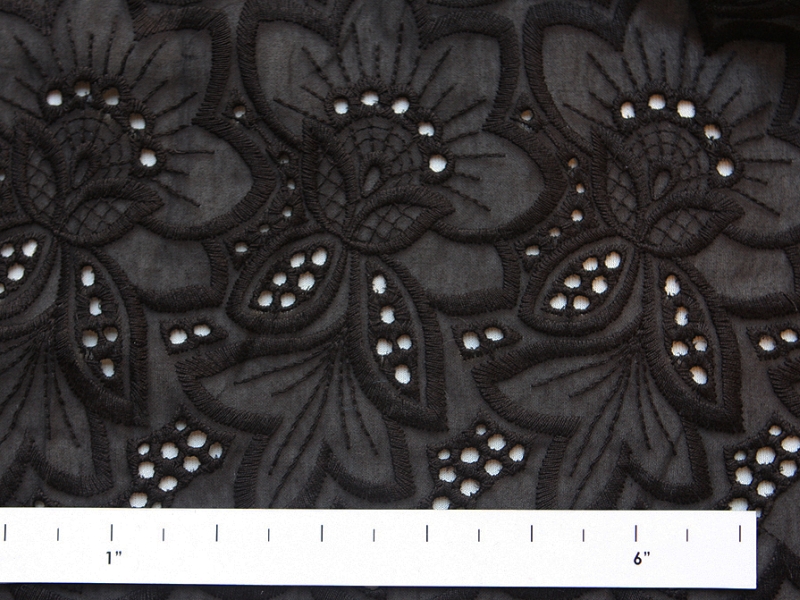 Cotton Eyelet in Black1