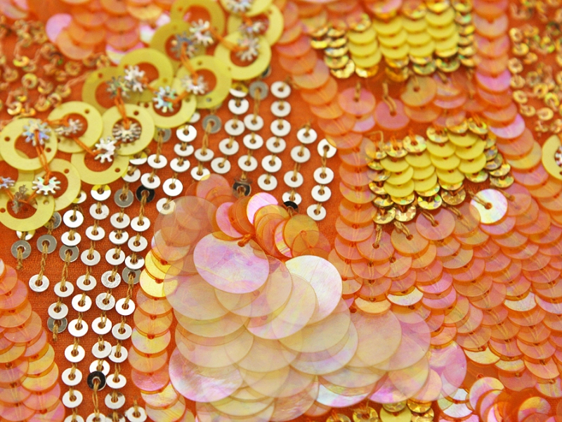 Sequins on Silk Chiffon2