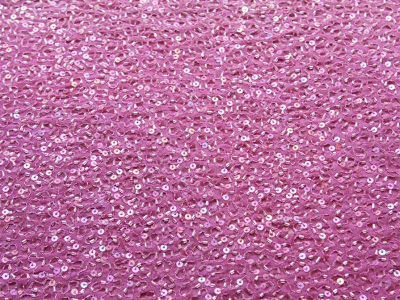 Sequins on Silk Chiffon0