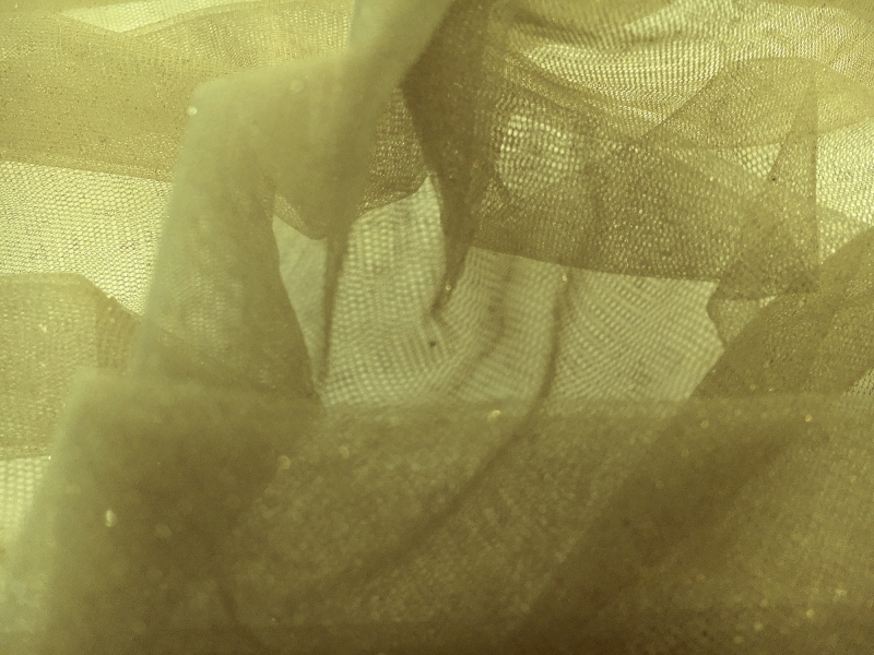 Metallic Nylon Tulle in Salvia and Gold0