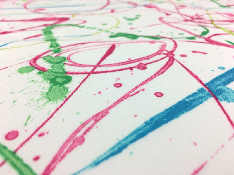 Cotton Twill With Paint Strokes Print1