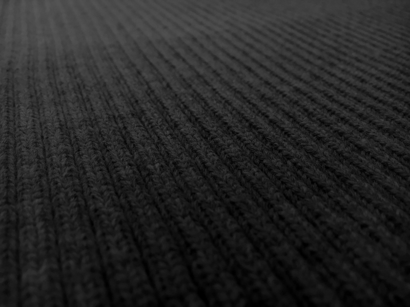 Made In The USA Acrylic Rib Knit in Black1