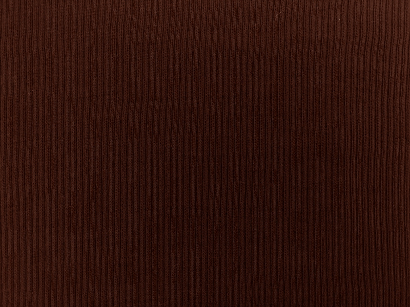 Virgin Wool Rib Knit in Burnt Umber0