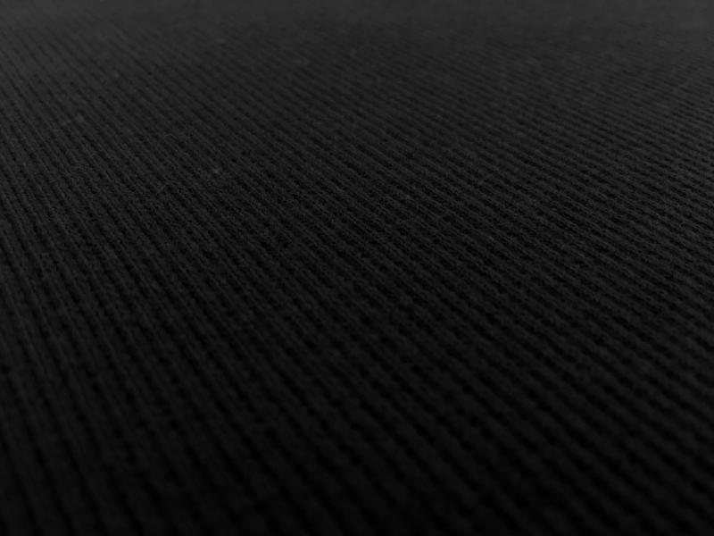 Japanese Cotton Rib Knit in Black0